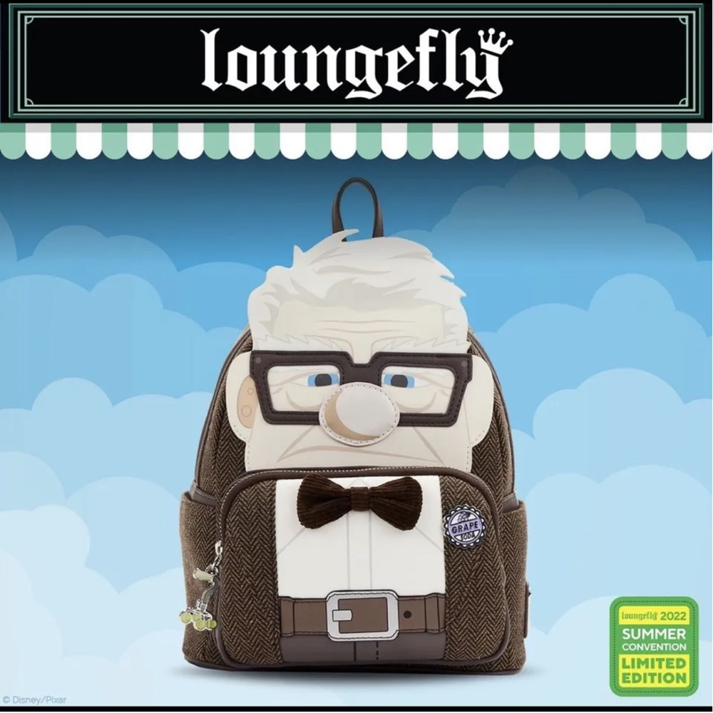 Loungefly Carl Cosplay Mini Backpack 2022 SDCC Exclusive NWT